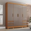 Guarda-Roupa Casal 4 Portas 4 Gavetas B383 Cinamomo/Avelã - Henn