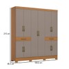 Guarda-Roupa Casal 10 Portas 2 Gavetas B384 Cinamomo/Avelã - Henn