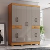 Guarda-Roupa Casal 10 Portas 2 Gavetas B384 Cinamomo/Avelã - Henn
