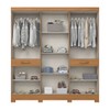 Guarda-Roupa Casal 10 Portas 2 Gavetas B384 Cinamomo/Avelã - Henn