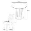 Mesa de Jantar 4 Lugares Kalen com Vidro Mel/Off White/Cinza - Viero Móveis