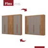 Guarda Roupa Casal Norton 6 Portas 4 Gavetas Flex Nature/Avelã - Henn