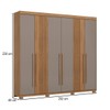 Guarda Roupa Casal Norton 6 Portas 4 Gavetas Flex Nature/Avelã - Henn