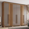 Guarda Roupa Casal Norton 6 Portas 4 Gavetas Flex Nature/Avelã - Henn