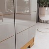 Guarda Roupa Casal Flora 6 Portas 3 Gavetas com Espelho Cinamomo/Avelã - Henn