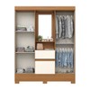 Guarda-Roupa Solteiro 4 Portas 2 Gavetas Cinamomo/Off White Bs07 - Briz