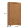 Guarda-Roupa Solteiro 2 Portas de Correr 4 Gavetas Flex Cinamomo/Off White Be25 - Briz