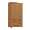 Guarda-Roupa Solteiro 2 Portas de Correr 4 Gavetas Flex Cinamomo/Off White Be25 - Briz
