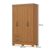 Guarda-Roupa Lima 4 Portas 2 Gavetas Cinamomo - Henn