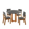 Mesa de Jantar 4 Lugares Fayra Mel/Cinza - Viero Móveis