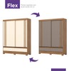 Guarda-Roupa Solteiro Spazio 2 Portas 2 Gavetas Ripado Flex Nature/Off White/Avelã - Henn