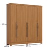 Guarda-Roupa Casal Leonard 6 Portas 2 Gavetas Cinamomo - Henn