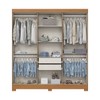 Guarda-Roupa Casal Leonard 6 Portas 2 Gavetas Cinamomo - Henn