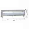 Rack para TV Até 65 Polegadas Peridoto 2 Gavetas com Led Off White/Banco Acetinado - Pnr Móveis