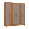 Guarda Roupa Casal Francês 6 Portas 3 Gavetas Cinamomo/Avelã - Henn