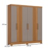 Guarda Roupa Casal Francês 6 Portas 3 Gavetas Cinamomo/Avelã - Henn