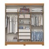 Guarda Roupa Casal Francês 6 Portas 3 Gavetas Cinamomo/Avelã - Henn