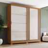 Guarda Roupa Solteiro Prime 2 Portas 3 Gavetas Cinamomo/Off White - Henn