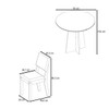 Mesa de Jantar 4 Lugares Asty com Vidro Mel/Off White/Marfim - Viero Móveis