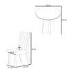 Mesa de Jantar 4 Lugares Volpi com Vidro Mel/Off White/Marfim - Viero Móveis