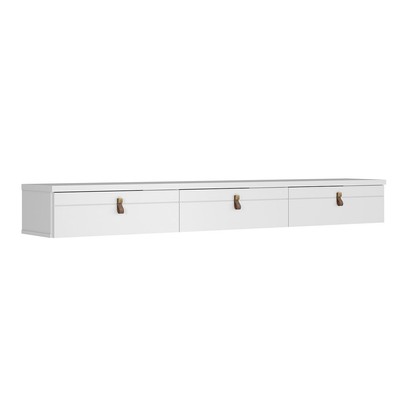 Rack para TV Até 65 Polegadas Suspenso Zaffira 3 Portas Branco - Pnr Móveis