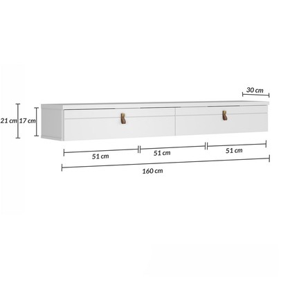 Rack para TV Até 55 Polegadas Opale 2 Portas Branco - Pnr Móveis