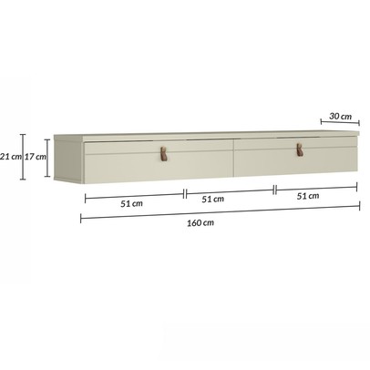 Rack para TV Até 55 Polegadas Opale 2 Portas Off White/Bege - Pnr Móveis