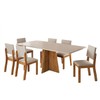 Mesa de Jantar 6 Lugares Chance Mel/Blonde - Viero Móveis