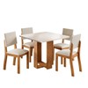 Mesa de Jantar 4 Lugares Grazia Mel/Blonde - Viero Móveis