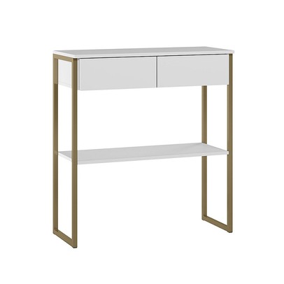 Aparador Industrial em 15mm Topazio 2 Gavetas Branco - Pnr Móveis