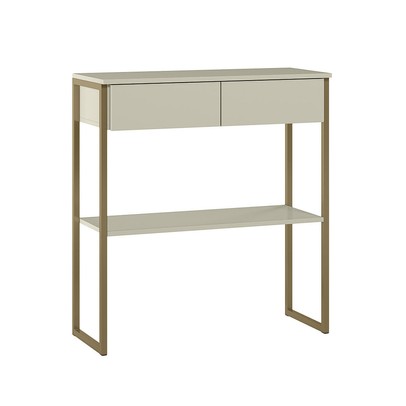 Aparador Industrial em 15mm Topazio 2 Gavetas Off White - Pnr Móveis