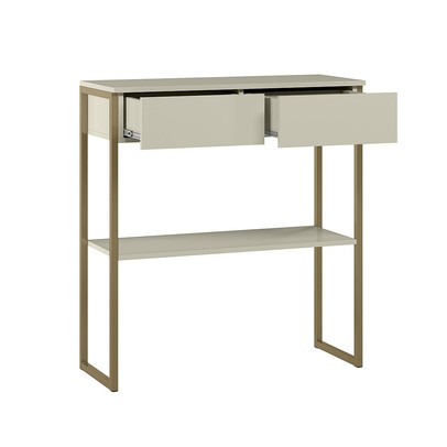 Aparador Industrial em 15mm Topazio 2 Gavetas Off White - Pnr Móveis