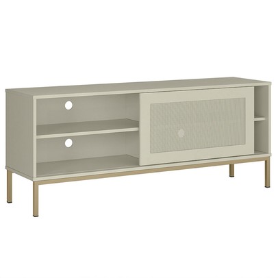 Rack para TV Até 55 Polegadas Heron 1 Porta Off White - Panorama Móveis