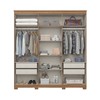 Guarda-Roupa Casal ávila Soft 6 Portas 4 Gavetas Ripado Nature/Avelã - Henn