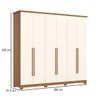 Guarda-Roupa Casal Leblon 6 Portas 6 Gavetas Cinamomo/Off White - Henn