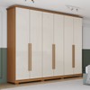 Guarda-Roupa Casal Leblon 6 Portas 6 Gavetas Cinamomo/Off White - Henn