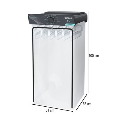 Secadora de Roupas Swca080 8kg 127v 60hz Grafite - Wanke