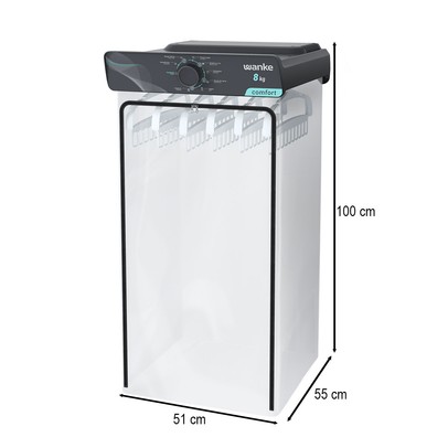 Secadora de Roupas Swca080 8kg 220v 50-60hz Grafite - Wanke