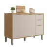 Balcão de Cozinha 120 Cm Colors 3 Portas 2 Gavetas Freijó/Nazca - Kits Paraná