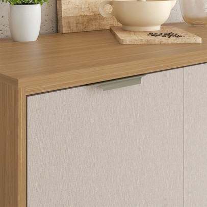 Balcão de Cozinha 120 Cm Colors 3 Portas 2 Gavetas Freijó/Nazca - Kits Paraná