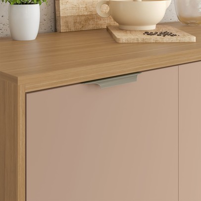 Balcão de Cozinha 120 Cm Colors 3 Portas 2 Gavetas Freijó/Pinole - Kits Paraná