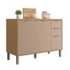 Balcão de Cozinha 120 Cm Colors 3 Portas 2 Gavetas Freijó/Pinole - Kits Paraná