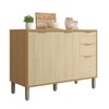 Balcão de Cozinha 120 Cm Colors 3 Portas 2 Gavetas Freijó/Oásis - Kits Paraná