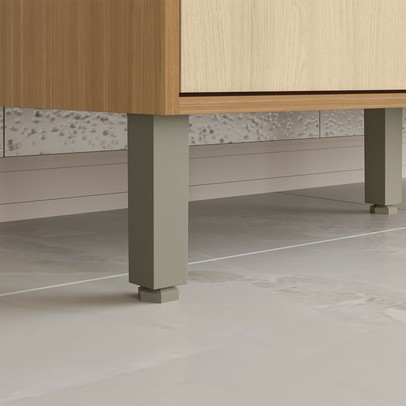 Balcão de Cozinha 120 Cm Colors 3 Portas 2 Gavetas Freijó/Oásis - Kits Paraná