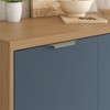 Balcão de Cozinha 120 Cm Colors 3 Portas 2 Gavetas Freijó/Azul Secreto - Kits Paraná