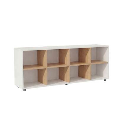 Nicho Organizador Horizontal Branco/Amadeirado - Movelbras
