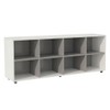 Nicho Organizador Horizontal Branco/Cinza Cobalto - Movelbras