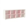 Nicho Organizador Horizontal Branco/Rosa - Movelbras