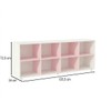 Nicho Organizador Horizontal Branco/Rosa - Movelbras