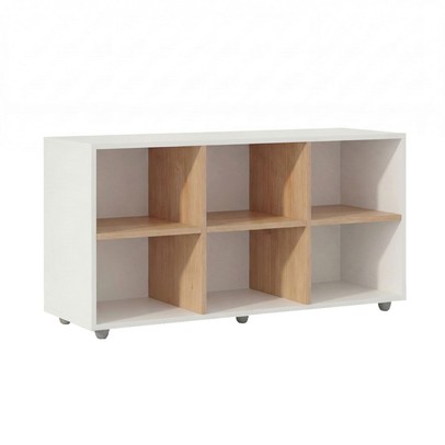 Nicho Organizador 6 Nichos Branco/Amadeirado - Movelbras